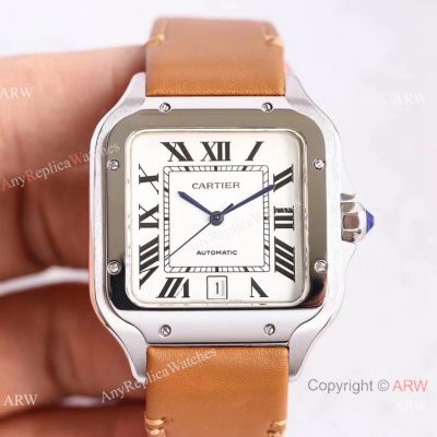 Cartier new Santos De Replica Watches Citizen 8215 Stainless Steel